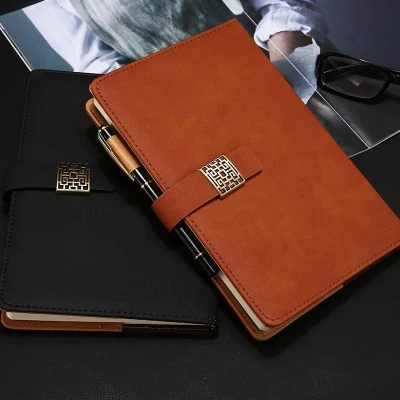 A5 Brown PU Leather Note Book Senior Collect Hardcover Notepad